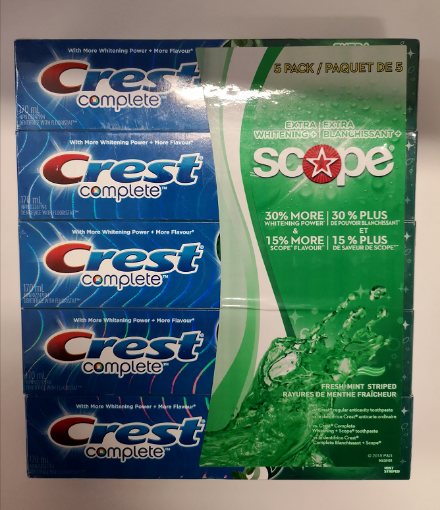 Picture of Crest Complete Extra Whitening + Scope Toothpaste, 5-pack