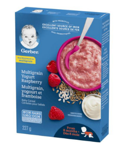 Picture of GERBER Stage 3 Multigrain Yogurt Raspberry Baby Cereal