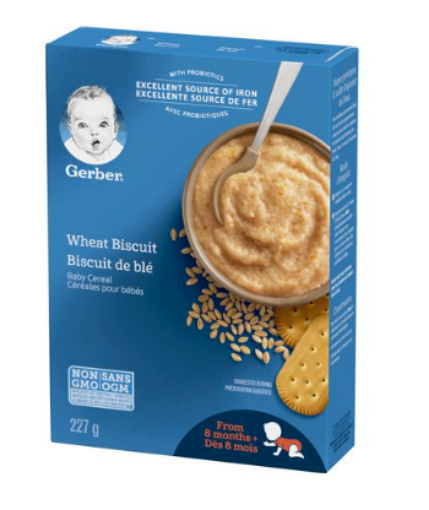 Picture of GERBER Stage 3 Wheat Biscuit Baby Cereal 