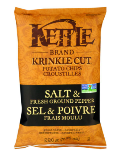 Picture of KETTLE CHIPS 220g  Salt & Pepper