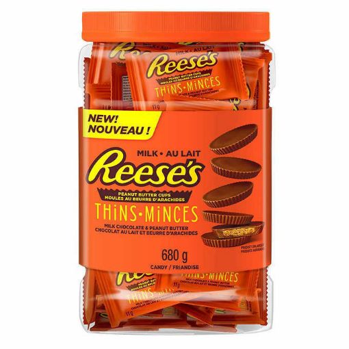 Picture of Reese’s Thins Peanut Butter Cups Milk Chocolate, 680 g