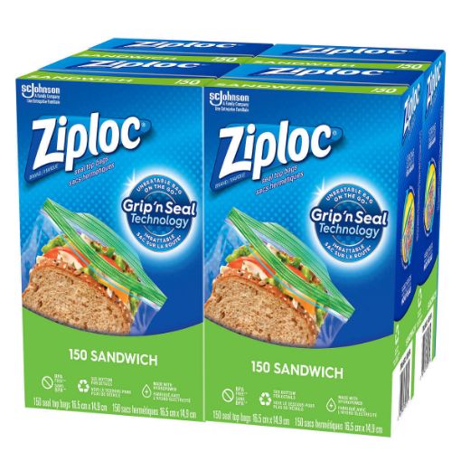 图片  Ziploc 食物密封袋保鲜袋 4 x 150个