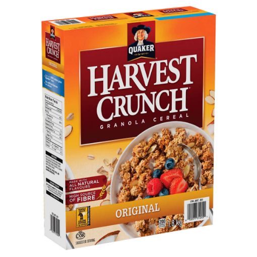 Picture of Quaker Harvest Crunch Granola Cereal, Original, 1.8 kg