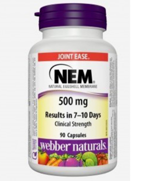 Picture of  Webber Naturals-NEM 500 mg Natural Eggshell Membrane 90 Capsules