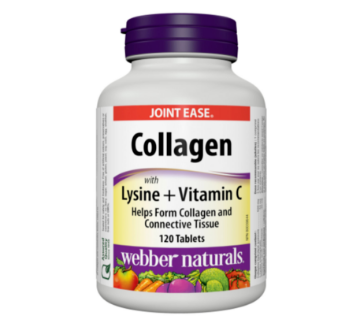 Picture of Webber Naturals Collagen with Lysine + Vitamin C, 120 Tablets 
