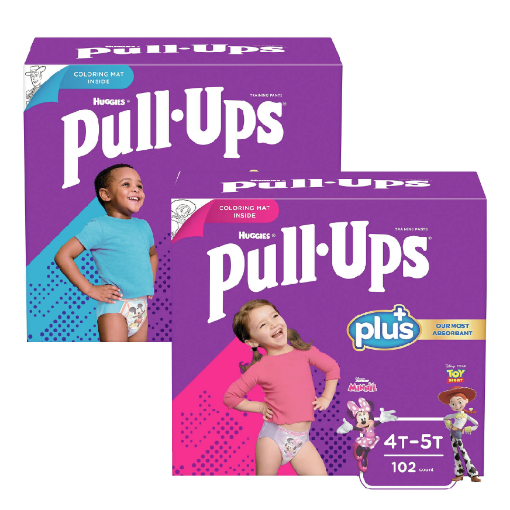 图片  Huggies Pull-Ups Plus 尿布湿4t-5t  17-23kg 男孩/女孩 102片