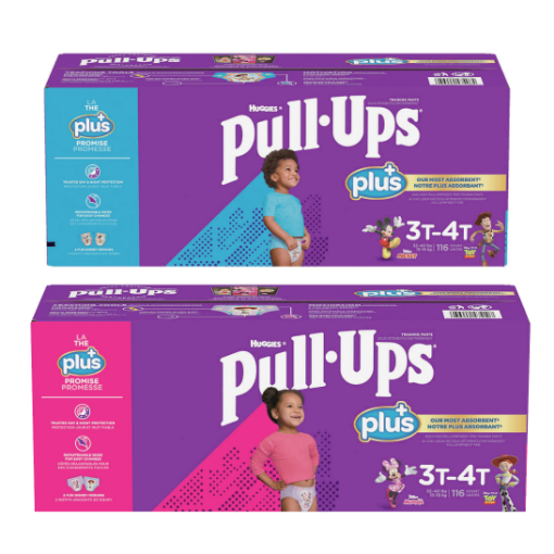 Picture of Huggies Pull-Ups Plus Training Pants 3T to 4T Girl/Boy, 116-pack