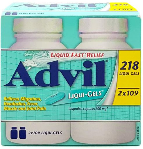 Picture of Advil Ibuprofen 200 Mg, 2 X 109 liquigels, 218 Count