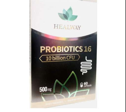Picture of Healway Probiotics 16 , 500mg ( 10 Billion CFU ) - 60 Capsules