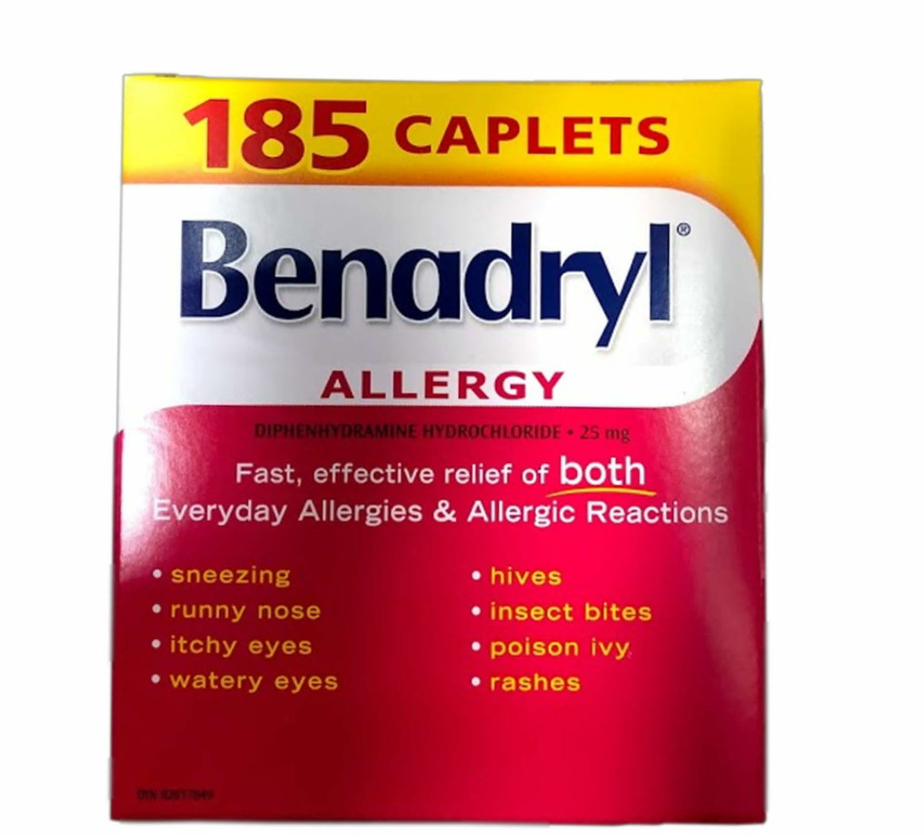 Benadryl Allergy 25 mg x 185 Caplets