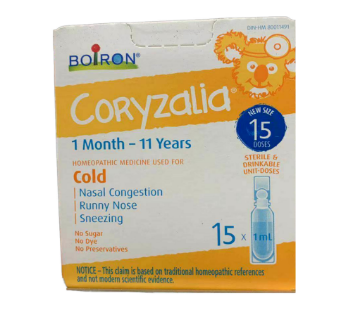 Picture of Boiron Coryzalia  Cold   1 MONTH–3 YEARS  15 mL