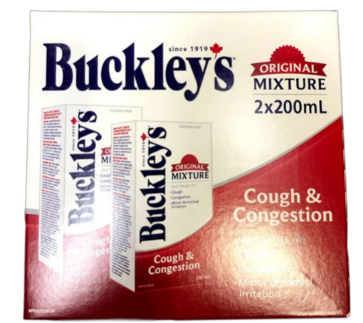 Picture of Buckleys Cough & Congestion Original Mixture 2 x 200mL