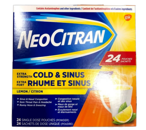 图片  NeoCitran 感冒鼻塞夜间冲剂 加强型 24剂
