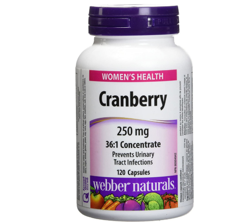 Picture of Webber Naturals Cranberry Fruit 36:1Concentrate 250mg - 120Capsules 