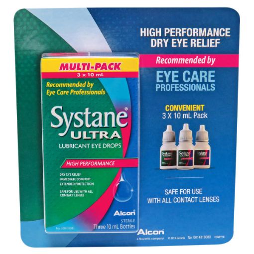Picture of Systane Ultra Lubricant Eye Drops 3 x 10mL 