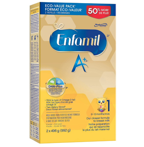 圖片 Enfamil A+ 1 Infant Formula, Powder Refill (0~12Months) 2x496g