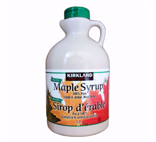 Picture of Kirkland Signature Maple Syrup 100% Pure Grade A, Amber, Rich Taste 1L  