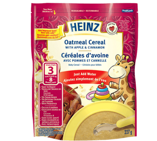 Picture of Heinz Oatmeal Cereal with Apple & Cinnamon STAGE 3 , 227g