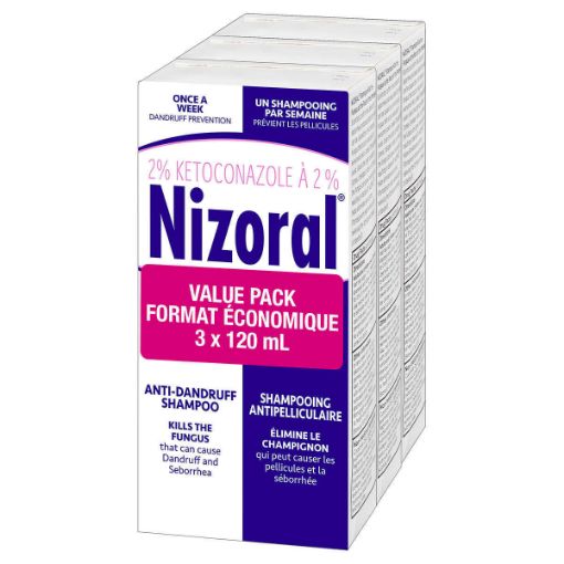 Picture of Nizoral Anti-Dandruff Shampoo 3x120 mL