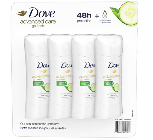 图片  Dove Advanced Care Antipersspirant止汗香体剂4X74克