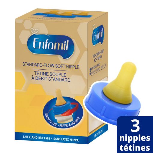 Picture of Similac Infant Standard Flow Nipple and Ring- 3 Pack