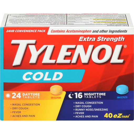Picture of Tylenol Extra Strength Cold, Daytime/Nighttime