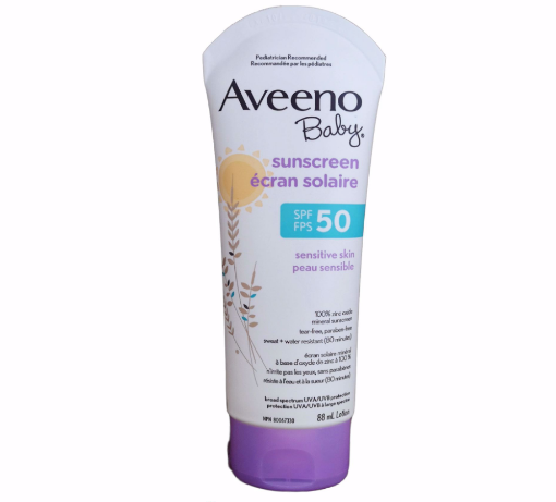Picture of Aveeno Baby Sunscreen Sensitive Skin Spf/Fps 50 88mL