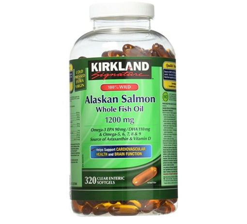Picture of Kirkland Signature 100% Wild Alaskan Salmon Oil 1200mg (EPA/DHA) -320 Tablets