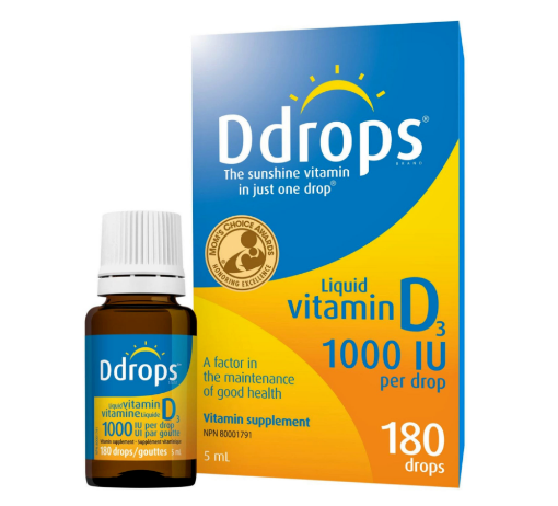 图片  Ddrops 成人维生素 D3 液体补充剂,每滴1000IU -5mL