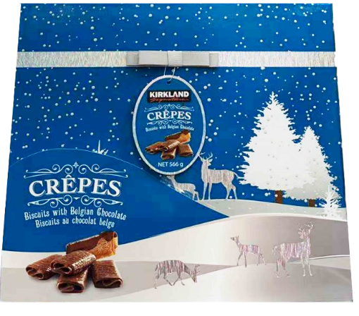 图片  Kirkland Crepes巧克力脆皮酥卷饼干礼盒装  566g 