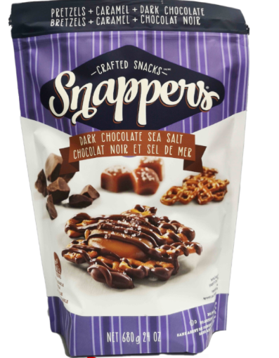 图片  Snappers Dark Chocolate Caramel Pretzels 海盐黑巧克力片680g
