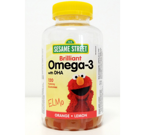 图片  Webber Naturals 芝麻街卓越儿童Omega-3 DHA软糖120粒