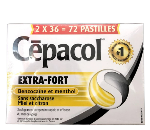 图片  Cepacol 蜂蜜柠檬味润喉糖 2 x 36含片