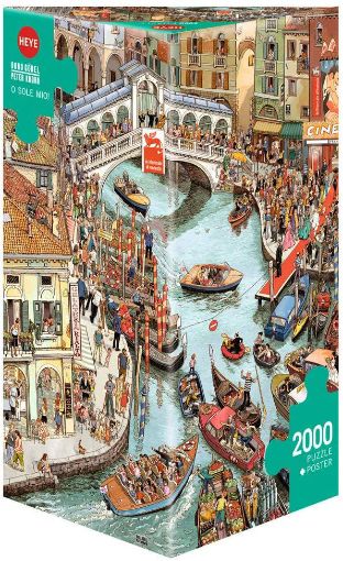 圖片 Heye : Puzzle 2000 pcs O Sole Mio 97cm*69cm 擁擠的運河
