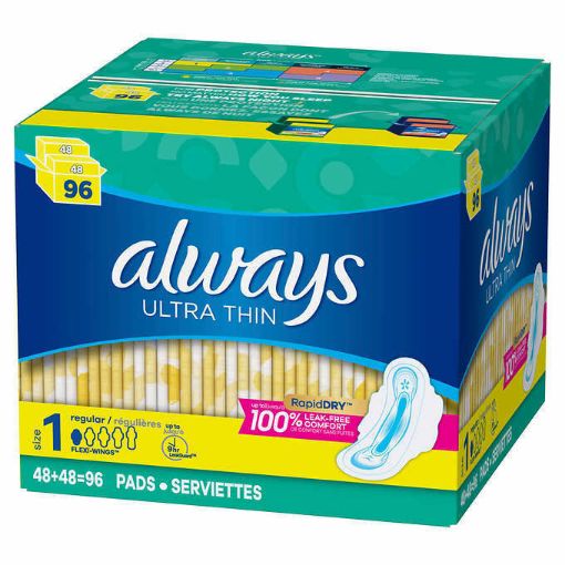 Picture of Always Ultra Thin Pads Regular 96CT