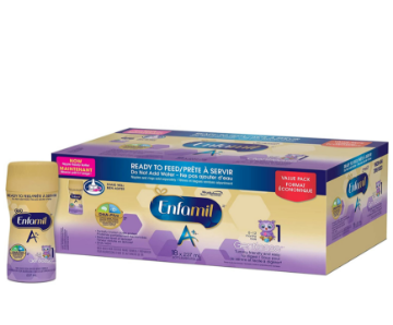 Picture of Enfamil A+ 1 Gentlease Infant Formula Ready to Feed Bottles, Nipple-Ready 18x237mL