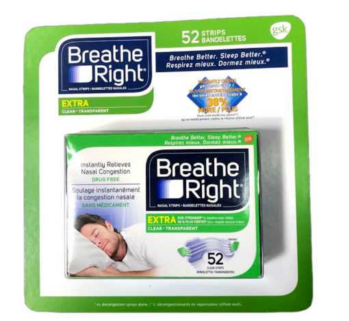 Picture of  Breathe Right Nasal Strips Extra Clear 52 Strips