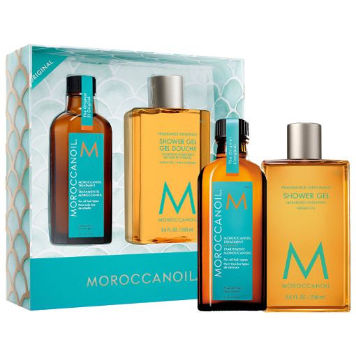 图片  Moroccanoil 限量套装 摩洛哥发油100ml+沐浴液250ml