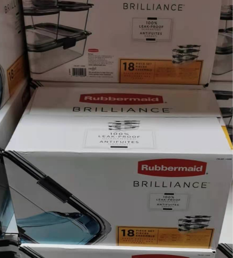 圖片 Rubbermaid Brilliance 食品收納套裝，18 件套