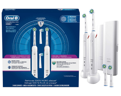 Picture of Oral-B Professional Care 2000 Electric Rechargeable Toothbrush, 2-pack