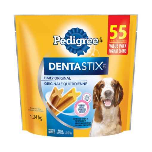 图片  Pedigree Dentastix 中号狗原味零食，55 个