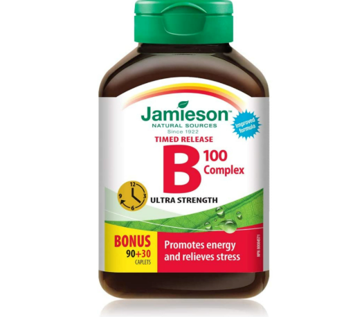 图片  Jamieson 健美生维生素 B100 复合 B群(定時釋放)- 120粒