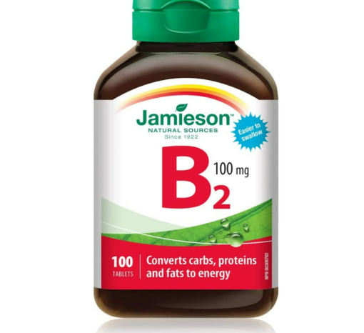 Picture of Jamieson Vitamin B2 100mg (Riboflavin) -100 tablets
