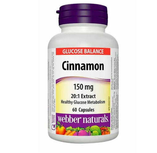 Picture of Webber Naturals Cinnamon Extract 150 mg-60ea