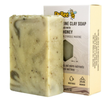 Picture of Dr Bee Glacial Marine Clay Soap Bar with Ice Honey Infusion 120g