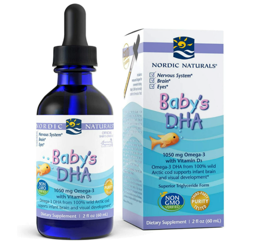 图片  Nordic Naturals Ddrop 婴儿鳕鱼油/鱼肝油 + D3 滴剂含DHA -60mL