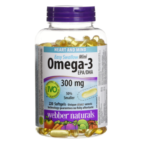 Picture of Webber Naturals Easy-Swallow Mini Omega-3, 300 Mg (Epa 180/Dha 120) 220-Count