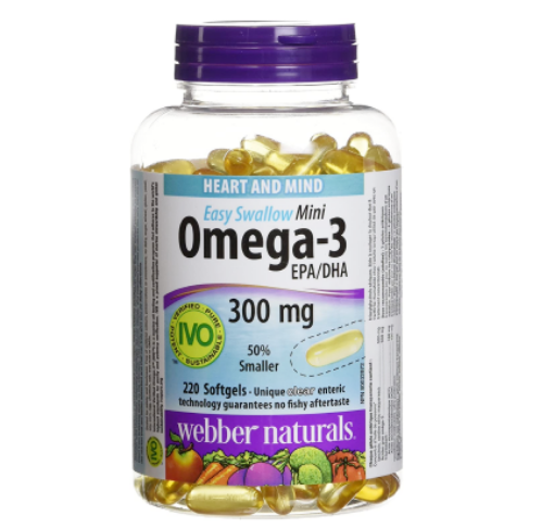 圖片 Webber Naturals 偉博迷你易吞 Omega-3 魚油軟膠囊 300mg -220粒