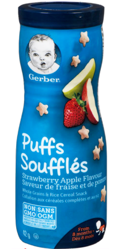 圖片 Nestle Gerber Puffs  Strawberry Apple Flavour 42G