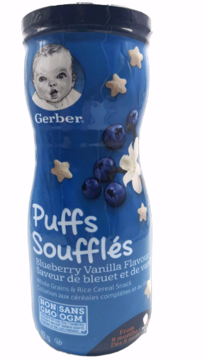 Picture of Nestle Gerber Puffs Blueberry Vanilla Flavour 42G